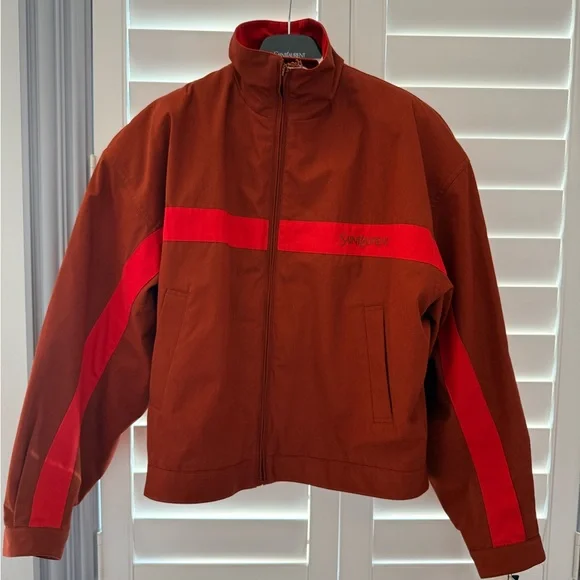 SAINT LAURENT JACKET IN COTTON COGNAC - Picture 11 of 17